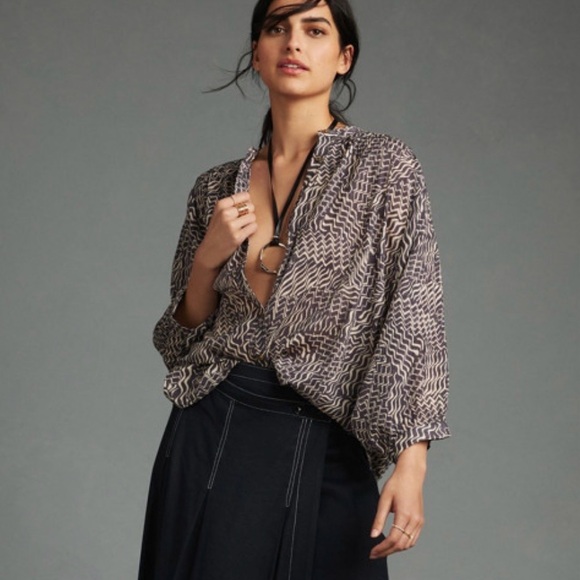 Pilcro Sydney Patterned Dolman Sleeve Blouse from Anthropologie - Picture 11 of 11